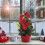 Mini Red PVC Christmas Tree Ornament 20cm with Rope Base 1