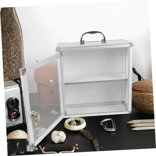 First Aid Kit Box with Safety Clasp Lock, Wall Mounted Hidden Medicine Storage Container 2