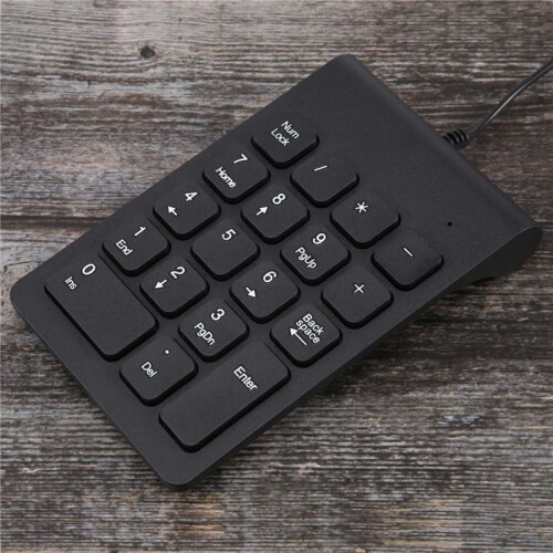 USB Wired Numeric Keypad Numpad 18 Keys Digital Keyboard for Accounting Teller Laptop Windows Android Notebook Tablets PC (Black) 2