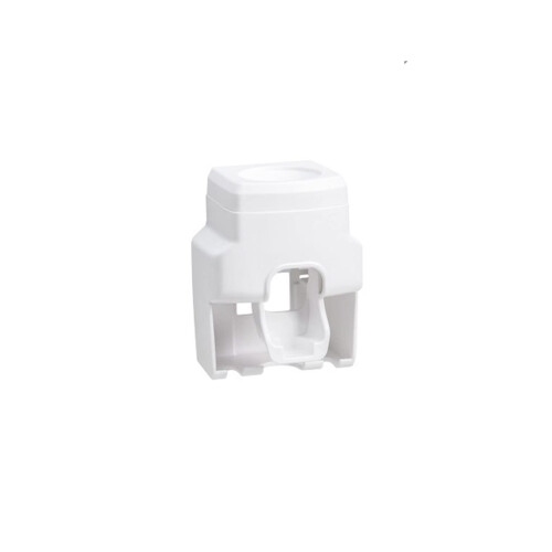 Automatic Toothpaste Dispenser and Wall Mounted Toothbrush Holder Set for Bathroom, White 1