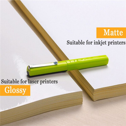 100 Sheets A4 White Self Adhesive Waterproof Sticker Label Matte Surface Paper for Lazer Inkjet Printer Copier 1