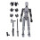 3X Robot Action Figure, 3D Printed with Full Articulation for Stop Motion Animation Gray 2