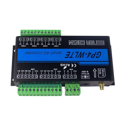 2X GP4-WLTE  4G Global GSM SMS APP Controller RS485 WEB Control 4 CH 4-20Ma Analog Inputs 10A Relay Outputs,EU Plug 2