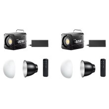2X 80W COB Camera Light Video Dimmable Light 2500-6500K Photographic LED Light US PLUG