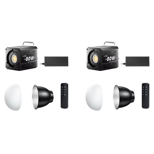 2X 80W COB Camera Light Video Dimmable Light 2500-6500K Photographic LED Light US PLUG