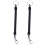 2X Lobster Clasp Black Spring Stretchy Coil Cord Strap Keychain Key Chain Rope 1