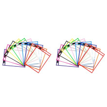 20Pcs Transparent File Pocket Folder Sleeves Oversized Reusable Dry Erase Clear Stationery Storage Folder File Pouch