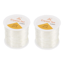 2X 1mm Clair Cordon de Perles Cristal élastique Extensible Bracelet ChaîNe pour La Fabrication de Bijoux Collier Bracelet Perles Fil 1.0 mm