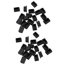 Embout Rectangulaire En Plastique de 40 Pièces Embout de Tube de Tuyau Fileté de 30 mm X 20 mm Pieds En Caoutchouc