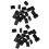 40 Pcs Plastic Rectangular End Cap 30mm X 20mm Threaded Pipe Tube Insert Rubber Feet 1