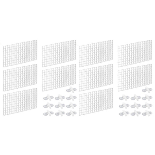 20PCS Aquarium Divider Fish Tank Divider Filter Grids Separation Grid Tray Isolation Board Grid with 20 PCS Sucker Clips