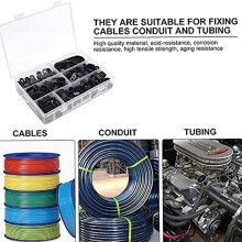400 Stück R-Typ P-Typ Kabel Klemmen Kunststoff Nylon Draht Clip Sortiment Kit Hardware Werkzeuge Kabel Clip Schnalle Clips Krawatten