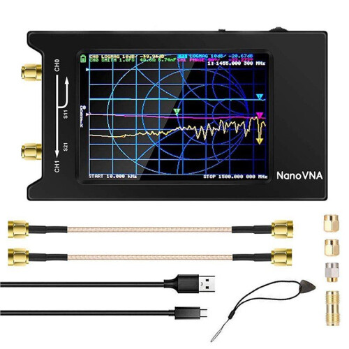 2X for -H4 Vector Network Analyzer 4Inch Display 10KHz-1.5GHz MF  VHF UHF Antenna Analyzer 1