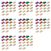 144 Pack DIY Wood Car Toys Unfinished Wooden Cars to Paint Wooden Cars for Home Activities Projects Family