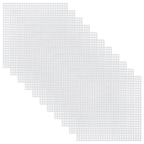 120 Pieces Plastic Mesh Canvas Sheets for Embroidery, Acrylic Yarn Crafting, Knit and Crochet Projects (10.6 X 10.6cm) 1