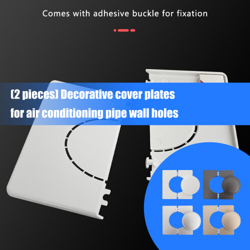 100x100mm Elegant Air Conditioner Pipe Wall Hole Concealer-Grey 1