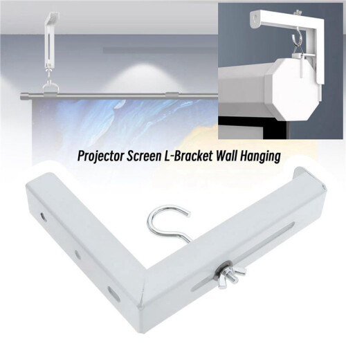 8Pcs Projector Curtain Hanger Projector Screen L-Bracket Mounting Hanger Holder Adjustable Extension Mount Stand 2