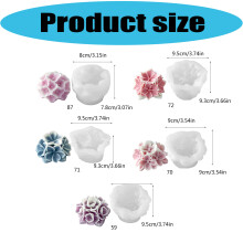 Food Grade Silicone Hydrangea Flower Candle Mould For DIY-F672