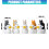 Mini chats décoratifs, Figurines de canards assis-Rose 3