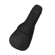 Black Padded Ukulele Bag with Thick Sponge Padding and Comfortable Side Straps for Acoustic