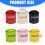 Modern Round Teas Storage Container Stackable Rusts- White 4
