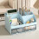 Multiple Section Office Supply Box Produced Of Strong-Blue 6