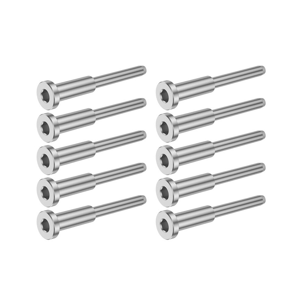 20Pcs Invisible Cable Railing Kit, Swage Stud End For Cable Railing, Swage Tensioner Cable Railing System For Wood 6034116849981