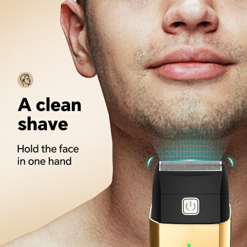 Travel Friendly Cordless Shaver Single  Blade System Bald-White 1