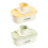 Plastic Garlic Smasher with Hand Guard Vegetable Grater-Yellow 2