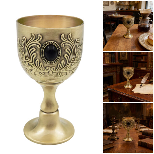 Schnapsglas mit geprägten Edelsteinen, 50 ml, Kelchbecher,-1 2