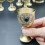 Schnapsglas mit geprägten Edelsteinen, 50 ml, Kelchbecher,-1 5