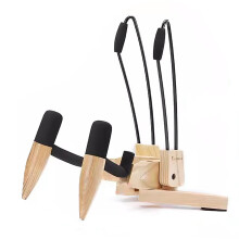 Guitar Stand Universal Size Fit Vertical Floor Stand for Acoustic Electric Bass in Natural Color