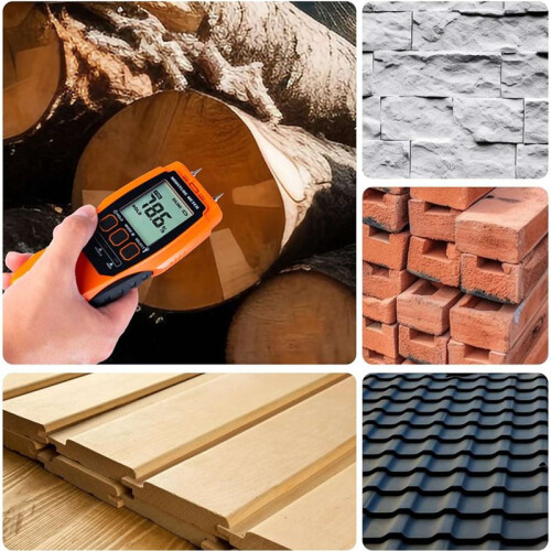 2X 2 in 1 Moisture Meter, for Self-Testing,Water Leak Detector,Moisture Sensor for Firewood,Drywall Detector 1