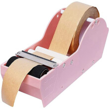 2X Desktop Rosa Klebeband Spender, Wasser Aktivierter Klebeband Spender, Gummi Band Spender zum Versiegeln Von Büro Bedarf für Karton