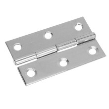 2.5 Inches Long 6 Mounting Holes Stainless Steel Butt Hinges 200 Pcs (Pack of 200)
