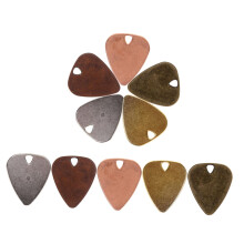 Metal Guitar Picks Set 10pcs Durable Smooth Grip Antique Vintage Finishes for Electric Guitar Ukulele