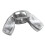M6 Thread Dia Stainless Steel Wing Nut Butterfly Wing Nuts 30 Pcs 3