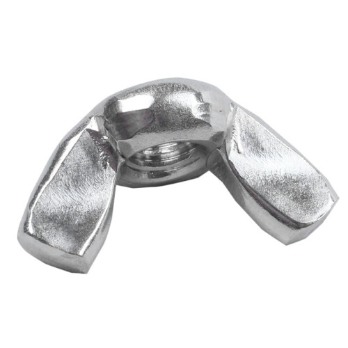 M6 Thread Dia Stainless Steel Wing Nut Butterfly Wing Nuts 30 Pcs 2