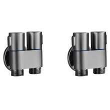 2X Multifunctionele Kraan Messing 1 in 2 Uit Dual Control Wasmachine Chroom Kraan voor Wasmachine en Toilet-A