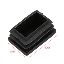 40 Pcs Plastic Rectangular End Cap 30mm X 20mm Threaded Pipe Tube Insert Rubber Feet