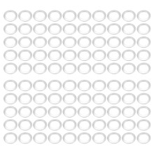 100 Pack Curtain Grommet, Inner Diameter 43mm Curtain Eyelet Rings Nanoscale Low Noise Roman Ring (Silver)