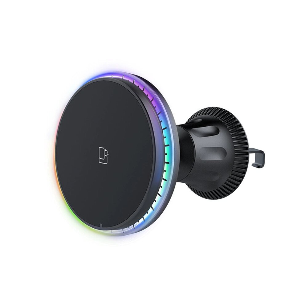 15W Magnetic Car Wireless Charger Rgb For 12 13 14 15 Macsafe Car Phone Holder Stand Mount Charging Station Rgb 6031121935326
