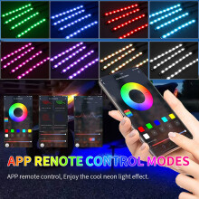 72LED APP Remote Motorcycle Atmosphere Light Decorative Ambient Neon Light Strip 12V for