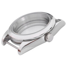 2pcs 39Mm Stainless Steel Polished Case Sapphire Glass Fit NH35/NH35A NH36/NH35A Movement,Transparent Back Cover