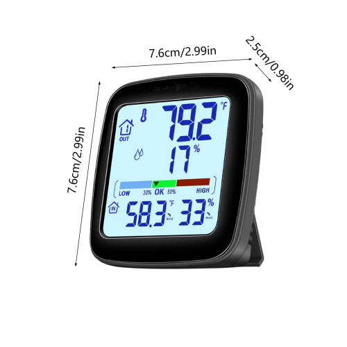 Double Screen Temperature Dampness Meter For Telecommute 2