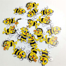 40 Pezzi di Legno Abbellimenti di Ape di Forme per Scrapbookingmestieri Decorativo Pulsanti Flatback Carta Fabbricazione Decorazione Regalo