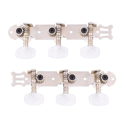 Classical Guitar Tuning Pegs Set 3+3 Silver Tuners for Fast Accurate Tuning and Stable String Retention 2