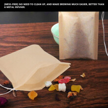 500 Pack Tea Filter Bags,Disposable Paper Tea Bag with Drawstring for Loose Leaf Tea,Coffee(Natural Color)