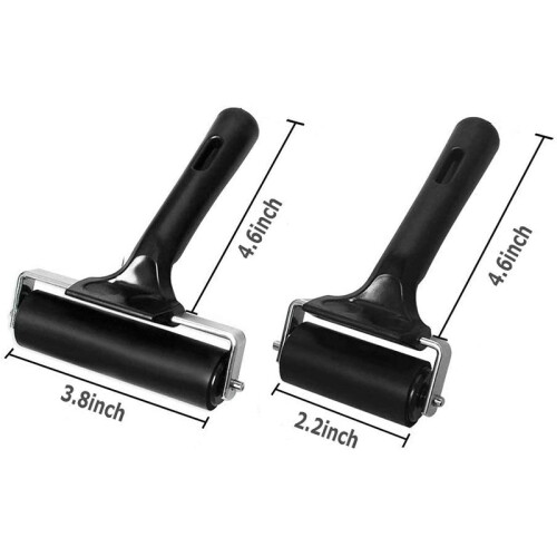 Gummivals, Set Om 2 (6 & 10 Cm), Ink Brayer Roller Perfekt för Utskrift, Tapeter, BlocktryckstäMpling 2