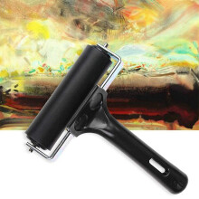 Rubber Roller, Set of 2 (6 & 10cm), Ink Brayer Roller perfect for Printmaking, Wallpapers, Block Printing Stamping